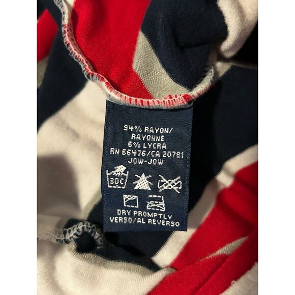 Vintage 1999 Women’s Tommy Hilfiger Red, White, Blue Strapless Dress Size Medium - Picture 7 of 8